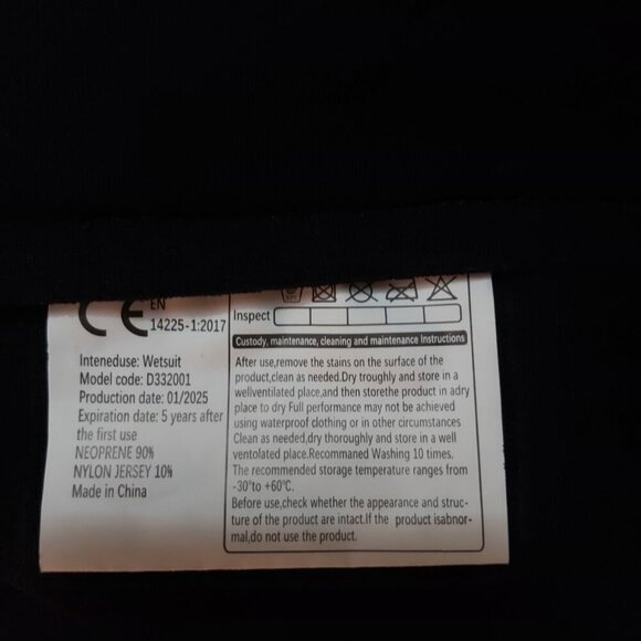 OwnTop Neoprene Wetsuit Jacket - Blue Floral Design - Men/Women Surfing - Picture 4 of 6